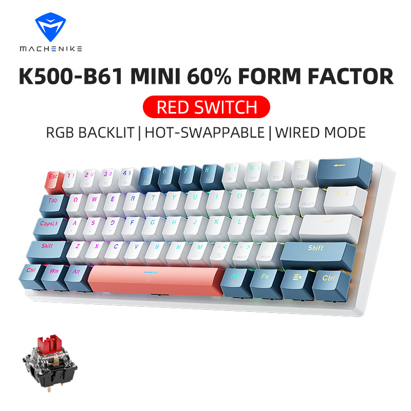 Gaming Keyboard Magnetic Switches - K500-B61achenike Mini Keybaord Mecânico 60% Fator