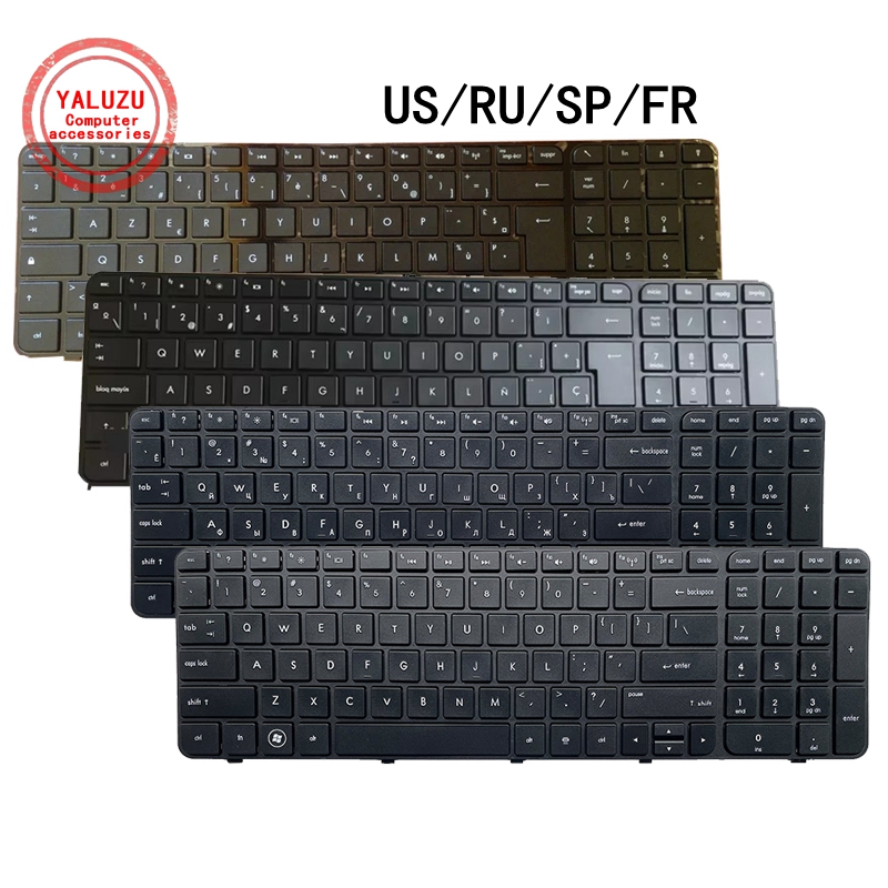 Gaming Keyboard Hp - EUA/RU/SP/FR Inglês/Russo/Espanha/Francês NOVO Teclado de Laptop