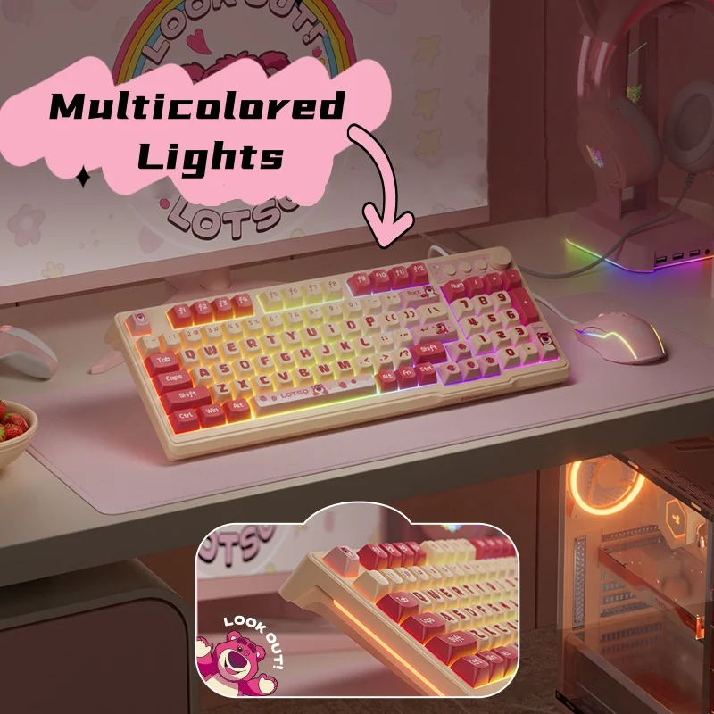 Gaming Keyboard Mouse Set - Lotso teclado 2.4g teclado de jogos