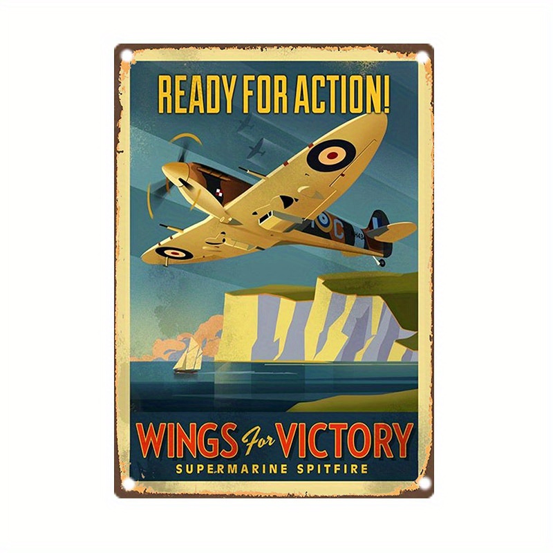 Brass Weight Plate - Placa de metal vintage Supermarine Spitfire,
