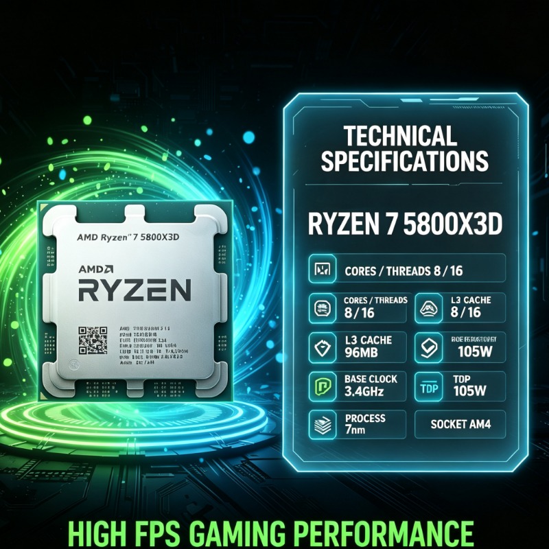 Amd Cpu Ryzen 7 - Processador de Jogos AMD Ryzen 7