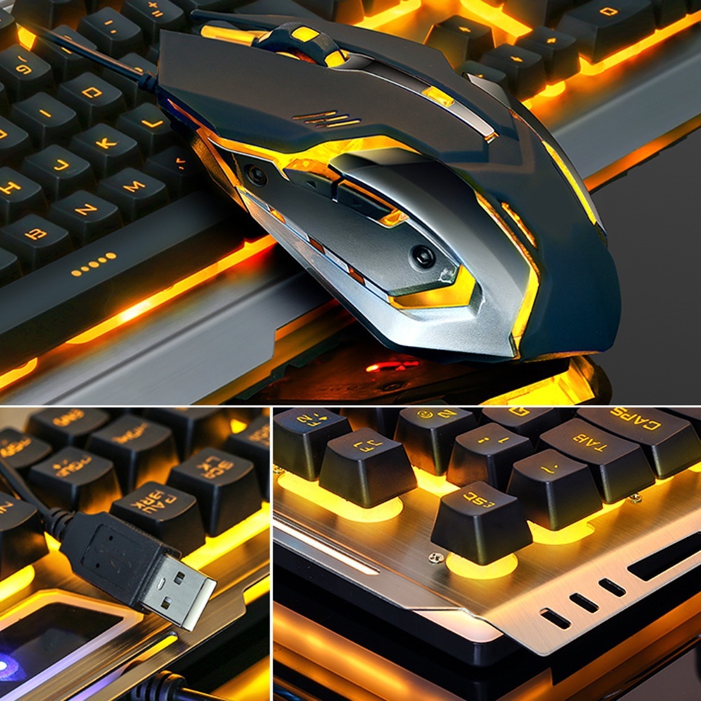 Combo de Teclado Mecânico USB  - Gaming Keyboard And Mouse Combo avaliação e preço