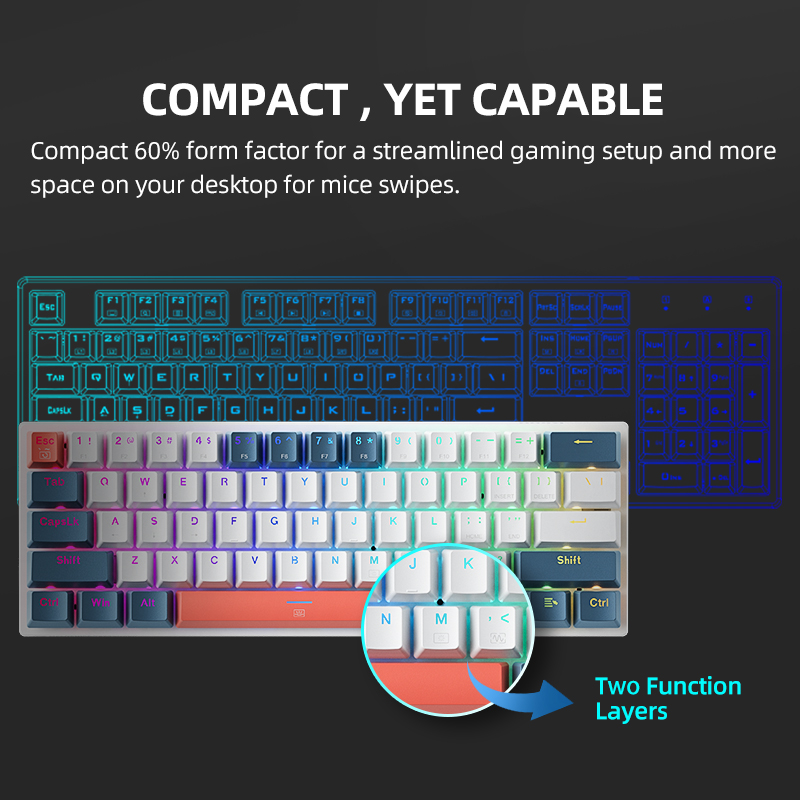 K500-B61achenike Mini Keybaord - Gaming Keyboard Magnetic Switches avaliação e preço