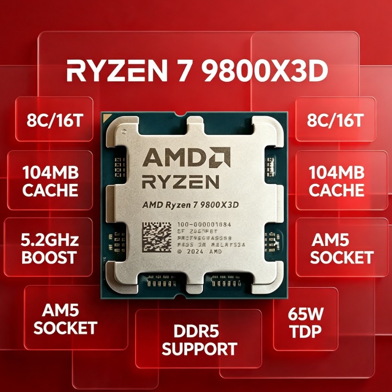 Processador AMD Ryzen 7 9800X3 - Amd Cpu Ryzen 7 avaliação e preço