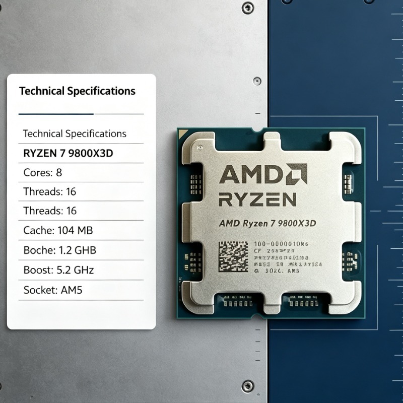 Processador AMD Ryzen 7 9800X3 - Amd Cpu Ryzen 7 avaliação e preço