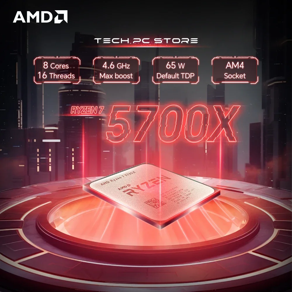 Processador AMD Ryzen 7 5700X  - Amd Cpu Ryzen 7 avaliação e preço