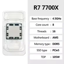 Processador AMD Ryzen 7 7700X  - Amd Cpu Ryzen 7 avaliação e preço