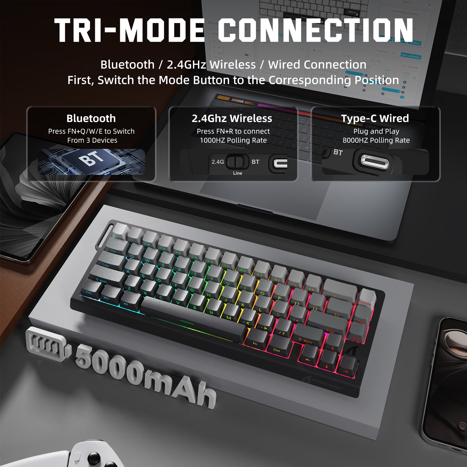 ATTACK SHARK X68 PRO X68PRO HE - Gaming Keyboard Magnetic Switches avaliação e preço