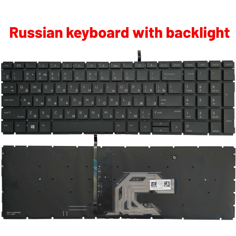 Novo teclado de laptop russo/e - Gaming Keyboard Hp avaliação e preço