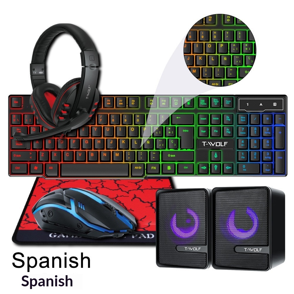 Combo Gamer 4 em 1 com Layout  - Gaming Keyboard And Mouse Combo avaliação e preço
