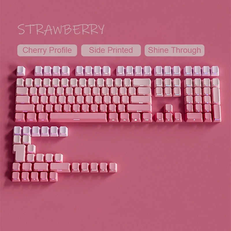 133 Teclas Double Shot Shine T - Gaming Keyboard Typewriter avaliação e preço