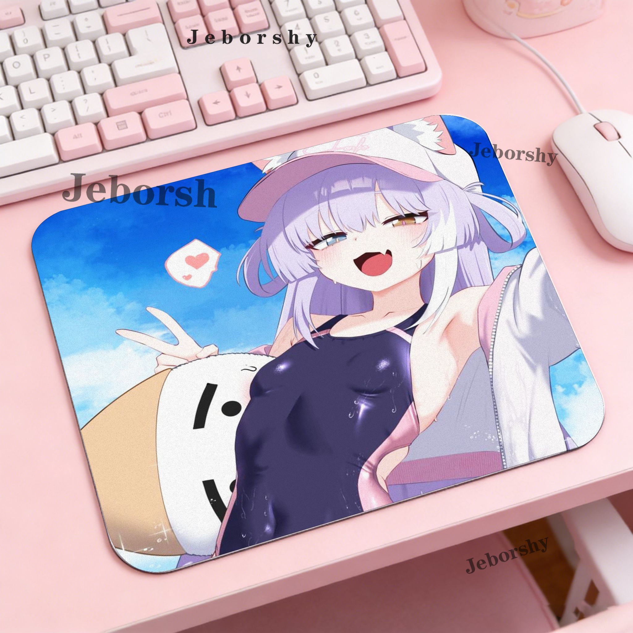 Mousepad Gamer Menina Fofa T-T - Gaming Keyboard Typewriter avaliação e preço