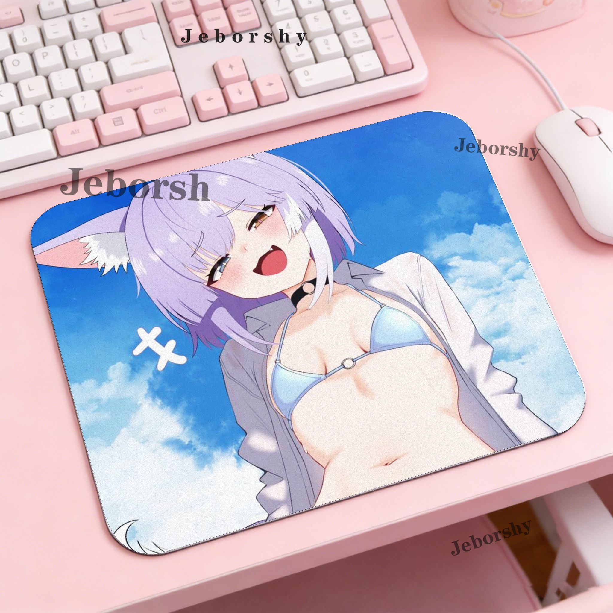 Mousepad Gamer Menina Fofa T-T - Gaming Keyboard Typewriter avaliação e preço