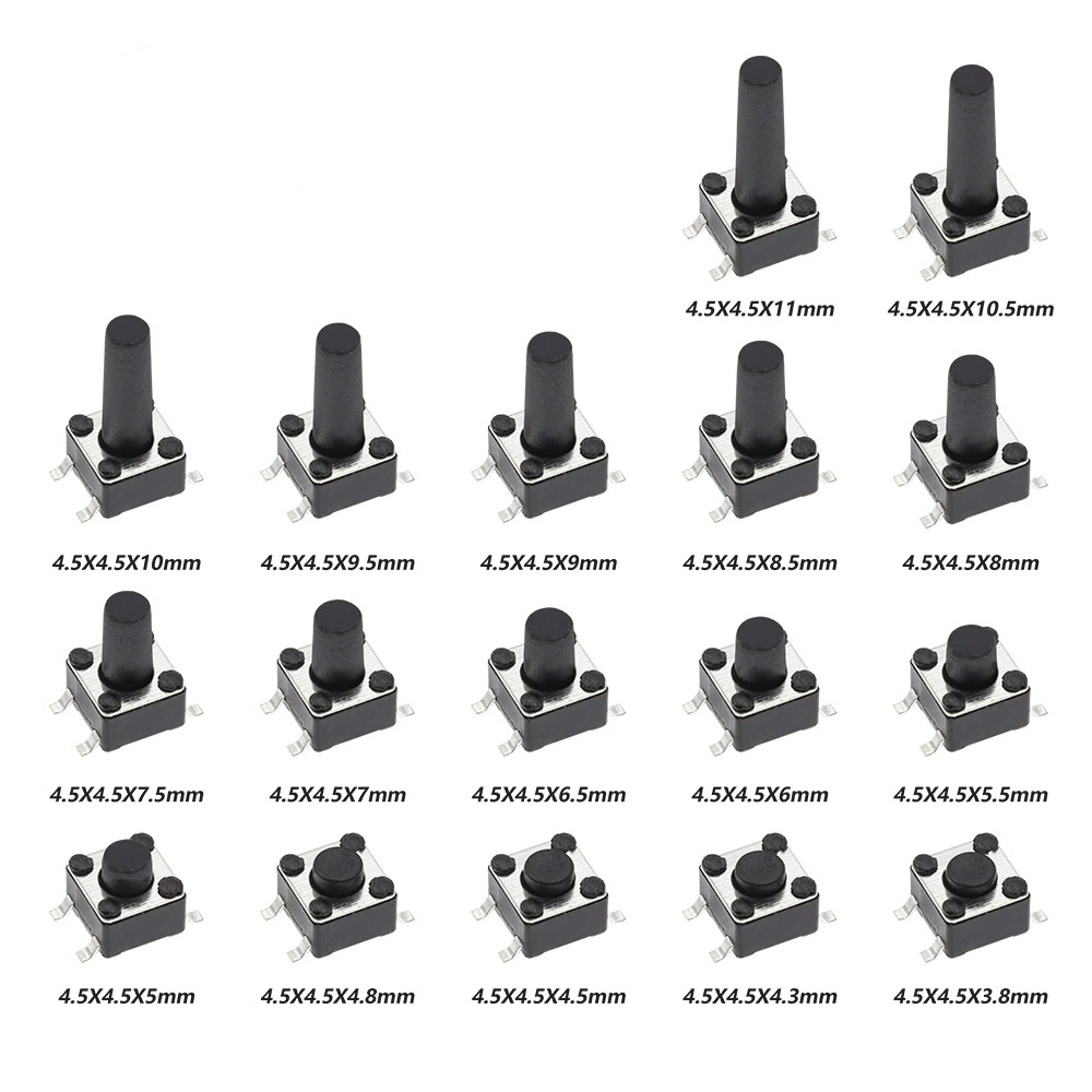 100 Peças 6*6*4.1~10 4 Pinos M - Gaming Keyboard Tactile avaliação e preço