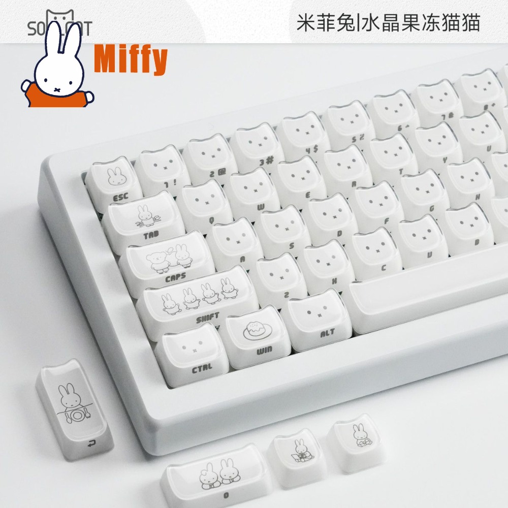 Teclas Kawaii Miffy: Capas de  - Gaming Keyboard Typewriter avaliação e preço