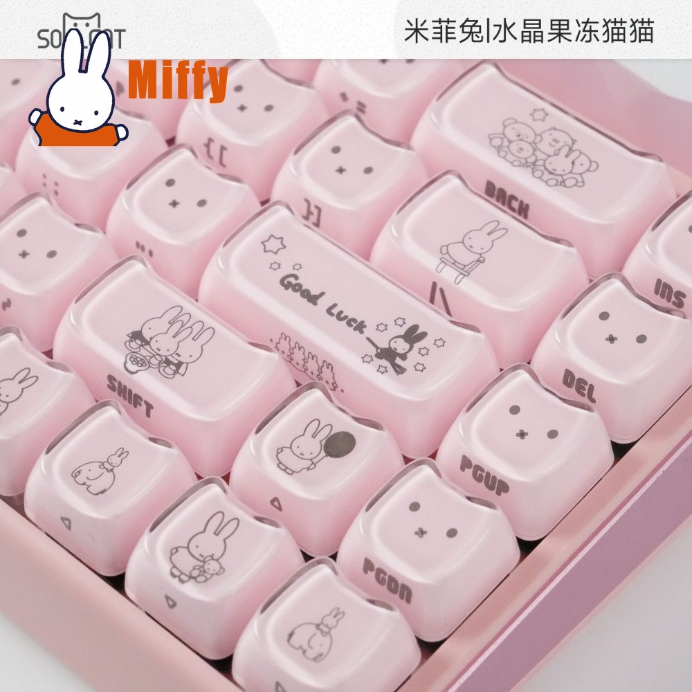 Teclas Kawaii Miffy: Capas de  - Gaming Keyboard Typewriter avaliação e preço